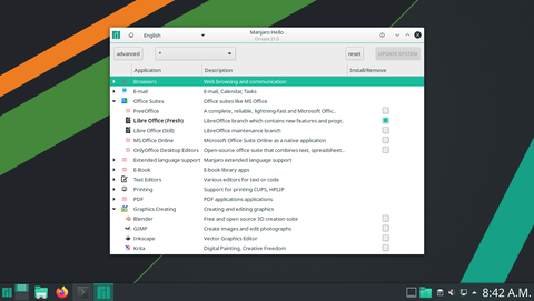 Installing applications from the welcome window
