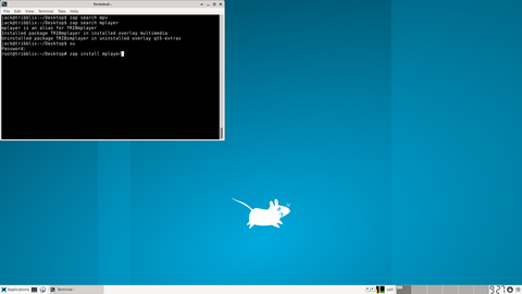Using zap to install a package